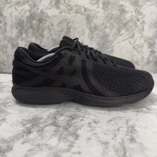 Nike  Revolution 4 Shoes Mens 12 Wide Black Anthracite Running Atheltic AA7402