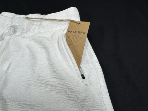 ✅Nuevo ✅Pantalones Cortos Thread & Supply ✅Mujer ✅Mediano ✅Blanco ✅Pull On ✅Bolsillos con Cremallera - Imagen 9 de 14