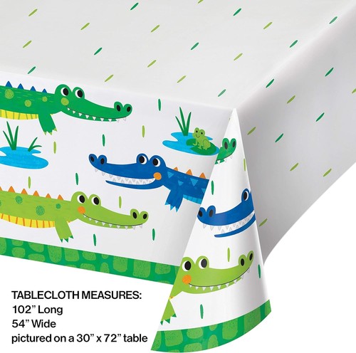Creative Converting PC350515 Alligator Birthday Party Paper Tablecover, Bright G - Picture 3 of 3