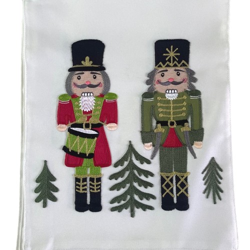 Sleigh Bistro Christmas Nutcracker Table Runner, Red Green & White, 13 x 70 - Bild 1 von 3