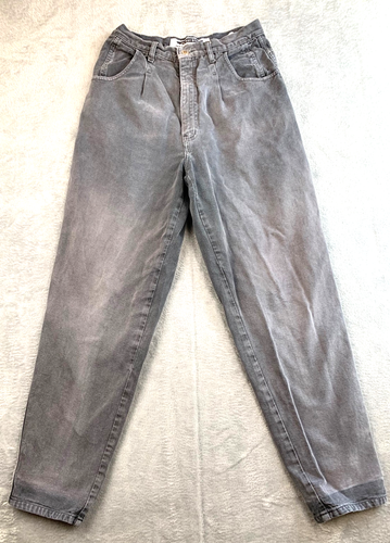 Anchor Blue Women’s Gray Pleated Baggy Jeans Sz 11 100% Cotton Vintage 90s - Picture 1 of 11