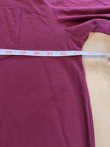 $50 New Polo Ralph Lauren Men’s Large L Maroon Long Sleeve Pocket Tee Pony Logo - Picture 7 of 9