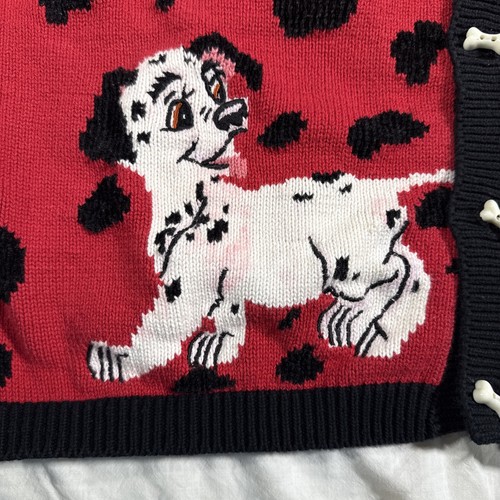 Disney 101 Dalmatians Vtg Cardigan Sweater 23x22 - Picture 8 of 10