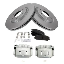 Front Brake Calipers Pads & Rotors Fits 08-10 Infiniti QX56 08-11 Armada Titan