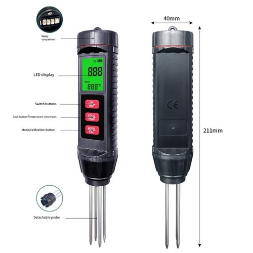 User Friendly 3in1 Soil Moisture Meter Perfect for Greenhouses and Gardens - Picture 10 of 12