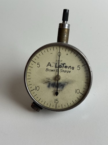 Vintage Brown & Sharpe #7207 Dial Indicator .0005" Made in USA Worn Lens - Picture 2 of 5