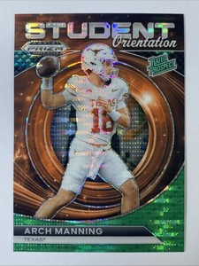 ARCH MANNING 2024 Panini Prizm Draft Student Orientation GREEN PULSAR /25 *ke