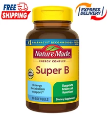 Nature Made Super B Energy Complex, Dietary Supplement  60 Softgels, 60 Day Supp