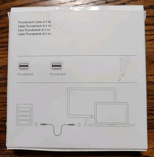 Original Authentic Genuine Apple MD862LL/A Thunderbolt Cable 0.5m - White - Afbeelding 2 van 4
