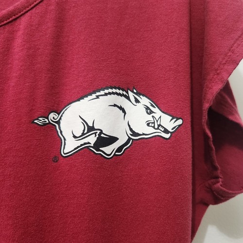 Arkansas Razorbacks Child Size 3-5 Russell Athletic Tshirt Capped Sleeve Red - Picture 3 of 8