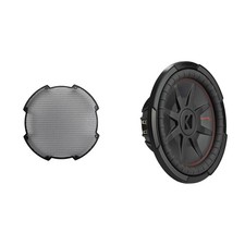 Kicker 48CWRT124 CompRT 12" Sub, Dual Voice Coil, 4-Ohm,  52GR12 Grill Bundle