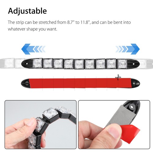 Tira de luces de arco de navegación 2 piezas 9 LED para barco marino yate pontón rojo verde 12 V - Imagen 6 de 12