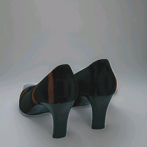 Salvatore Ferragamo Firenze Ladies Court Shoes Leather/Canvas Brown/ Red/ Black - Picture 6 of 8