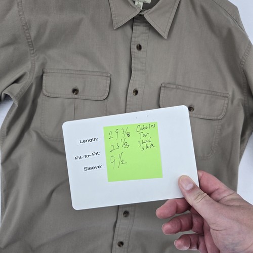 Cabela's Shirt Mens Large Short Sleeve Button Up Dual Pocket Outdoor Workwear - Picture 10 of 10