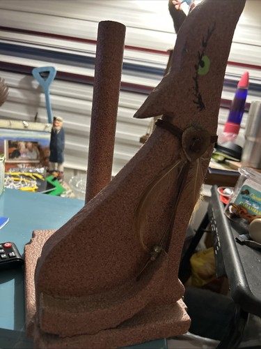 Native American Wood Coyote Paper Towel Holder - Picture 2 of 4