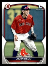 2023 Bowman Draft 1st  #BD-182 Justin Riemer Boston Red Sox Baseball Card