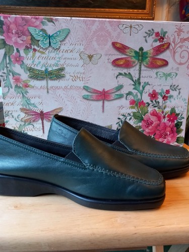Ladies FLY FLOT Anatomic Green leather shoes UK 4 - Imagen 6 de 7