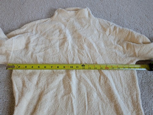 Gemütlicher cremeweißer Langarmpullover Damen meliert Large neu mit Etikett - Bild 9 von 17