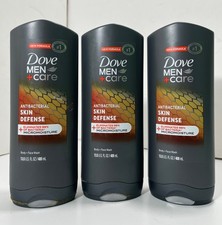 3x Dove Men+Care Skin Defense Antibacterial Body Face Wash 13.5 oz - Exp. 07/26