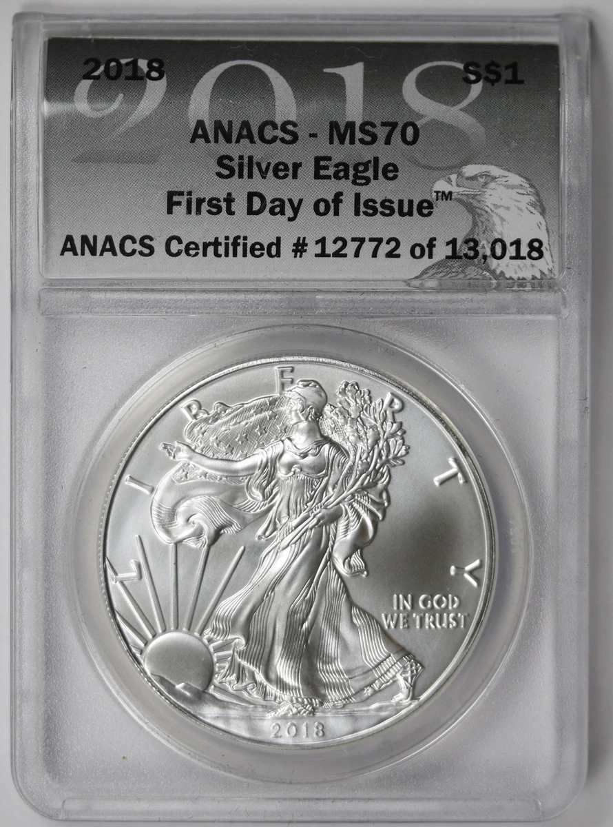 American Eagle MS 70 Graded 2018 Silver Bullion Coins for sale | eBay