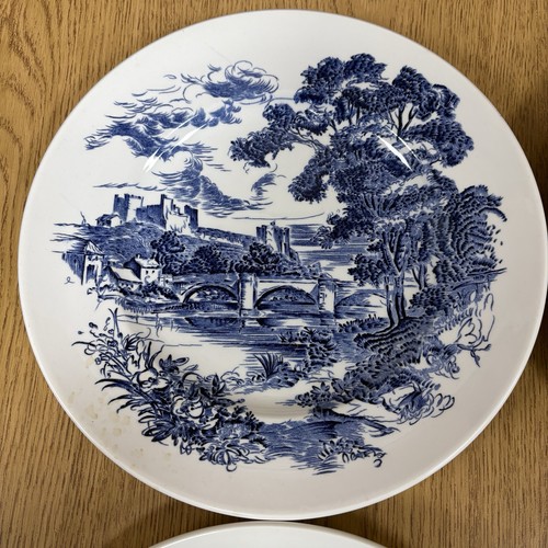 Enoch Wedgwood Countryside Blue China Dinner Plates 10" England Set of 4 - Picture 5 of 7