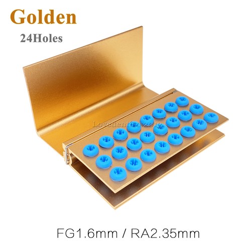 Dental 24 Holes FG HP RA Burs Disinfection Box Holder Autoclave Block Silicone - Picture 7 of 8