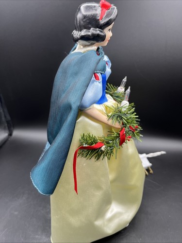 Vintage Snow White Porcelain Lighted Christmas Tree Topper 1993 - Picture 6 of 10