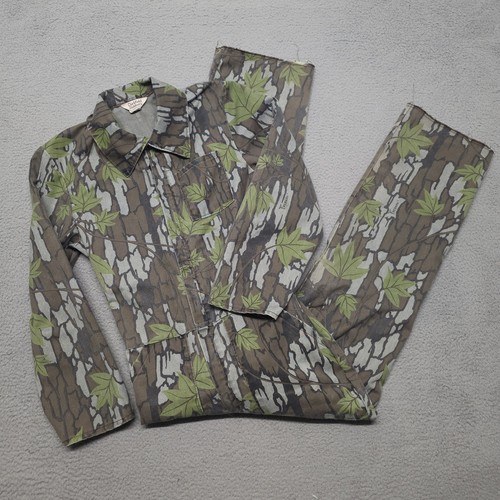 Vintage Realtree TreeBark Camo Coveralls Mens Medium Hunting One Piece Costume - Picture 1 of 22
