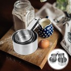 Set of Grade Stainless Steel Measuring Cups Short Handle Nested Baking