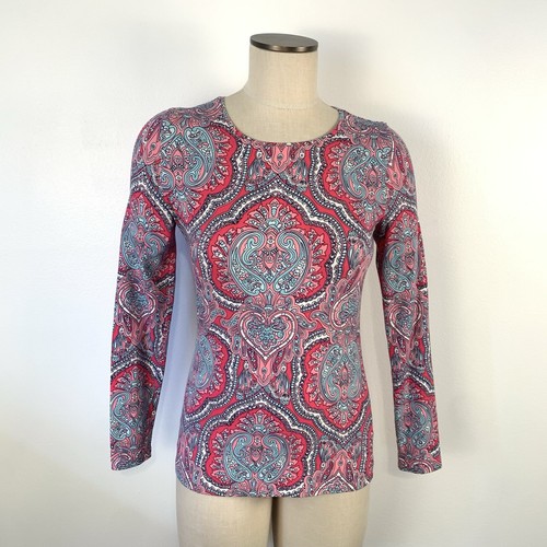 Camiseta para mujer The Talbots multicolor rosa cachemira brillante manga larga talla P - Imagen 4 de 6