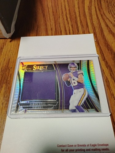 2023 Panini Select Jumbo Rookie Swatches Silver Prizm /99 Jaren Hall #SWA-JHL RC