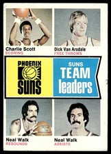 1974  Topps  #95   Phoenix Suns Team Leaders (Scott / Arsdale / Walk)