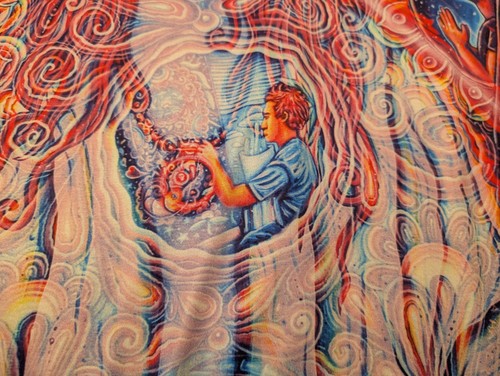 Psychedelic 1X/2X Plus? Camiseta Top Hippie Earth Mama Mandala Tejida Bicicleta - Imagen 4 de 9