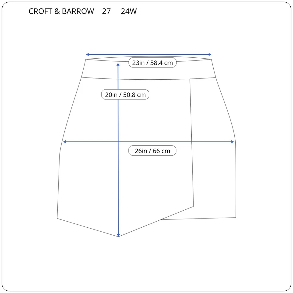 Croft Barrow Mujer Skort 24W Plus Púrpura Cremallera Mosca Mezcla Algodón Bordado Cómodo Foto 2 de 4