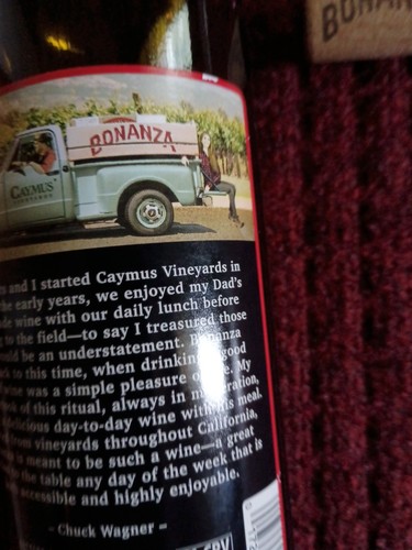 EMPTY Bonanza Cabernet Sauvignon EMPTY Wine Bottle and cork Lot 7 Chuck Wagner - Picture 4 of 8
