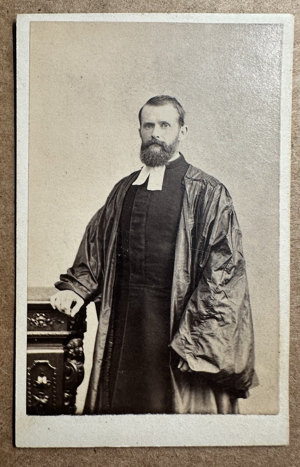 Rare ID'd Philadelphia Reverend 1860s CDV PHOTO CIVIL WAR TAX STAMP