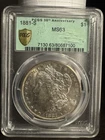 1881 S Morgan Silver Dollar PCGS MS63 OGH 30th Anniversary