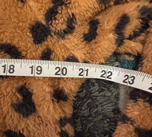 Women's Simply Southern 1/4 zip Cheetah Print Pullover Sherpa Sz SMALL VGUC! - Picture 10 of 14