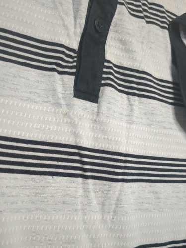 Sean John Poloshirt Herren XXL grau schwarz gestreift kurzarm - Bild 6 von 7