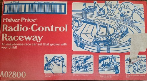 Fisher Price Radio-Control Raceway 1994 IN Original Box!! AO2800 - Cars Working - Picture 2 of 20