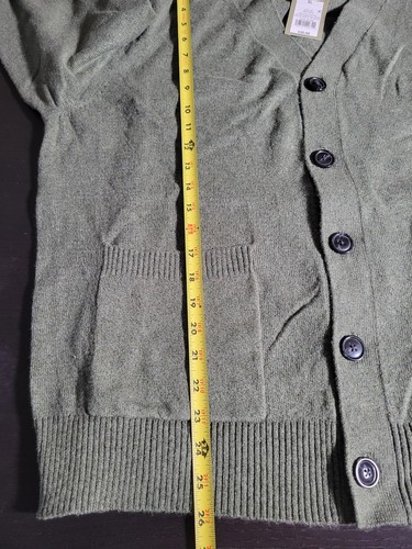 NWT~ Goodfellow & Co sz XL V-neck Olive Green Cardigan Men's Knit Button Down - Picture 8 of 9