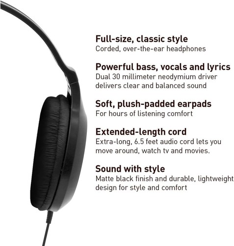 Panasonic Kopfhörer, leichte kabelgebundene Over-Ear-Kopfhörer mit klarem Klang - Bild 2 von 4