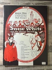 K  Walt Disney's Snow White And The Seven Dwarfs Illustrated Souvenir Song Book