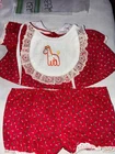 Vintage Cabbage Patch Kids/Doll Clothes Red Bib Dress (232)
