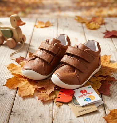 Elefanten El Chico Leather Toddler Shoes Size EU 19 US 4 Infant Brown Sneakers