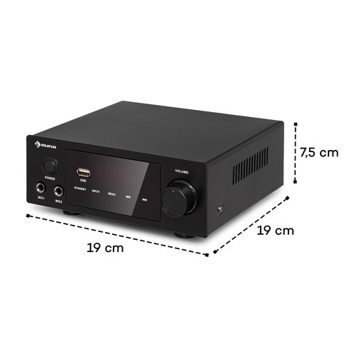 Amplificatore stereo hifi 2x50W RMS BT/USB opzionale e coassiale. Telecomando Digital-In - Foto 7 di 7