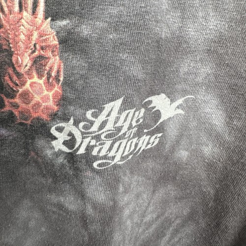 The Mountain Age of Dragons Shirt Mens 2XL Black Tie Dye Graphic Fantasy Tee - Picture 5 of 6