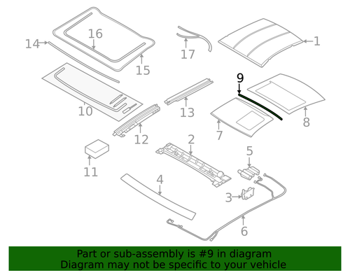 Genuine BMW 2020-2024 BMW - Seal Strip 54-10-8-495-821 - Picture 2 of 2