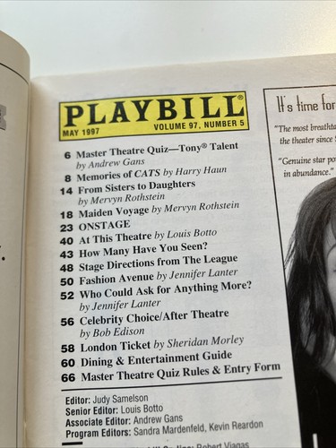 Rent Original Broadway Cast Playbill And Understudy Slips - Picture 2 of 5