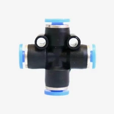 1PC Pneumatic Equal Cross Union Push In Fitting Quick Connect Air Tube (1/8")4mm